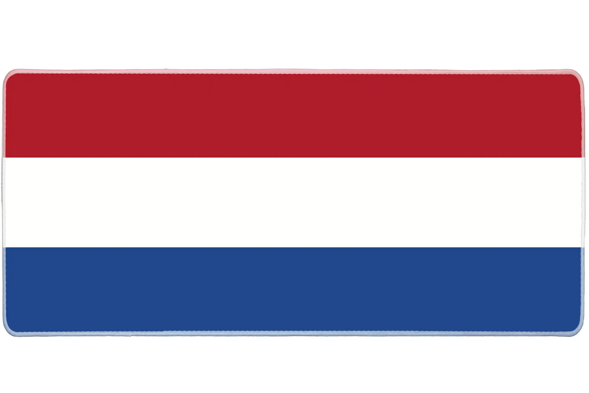 Country 36x16in custom desk mat, stitched edge Netherlands flag – Print My Pad