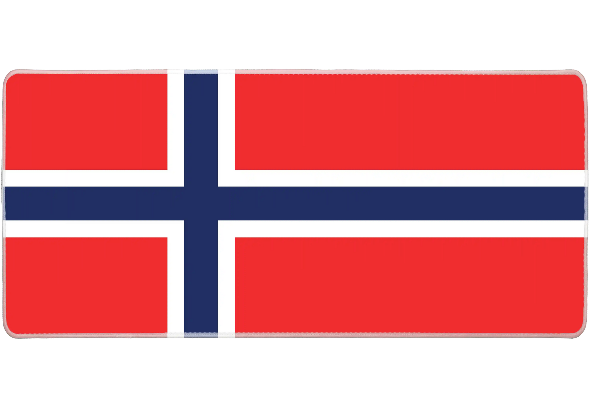 Country 36x16in custom desk pad, stitched edge Norway flag – PrintMyPad