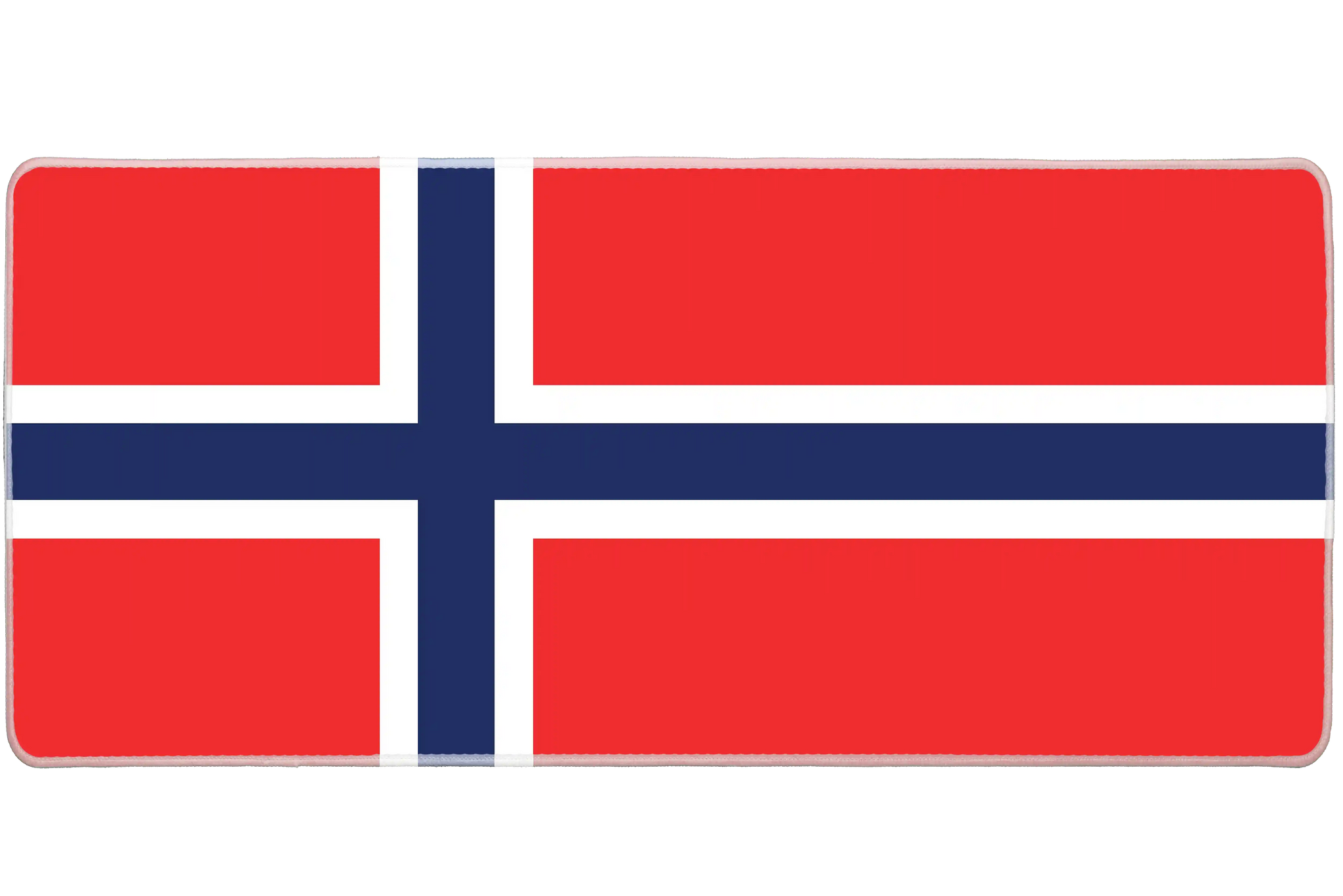 Country 36x16in custom desk pad, stitched edge Norway flag – PrintMyPad