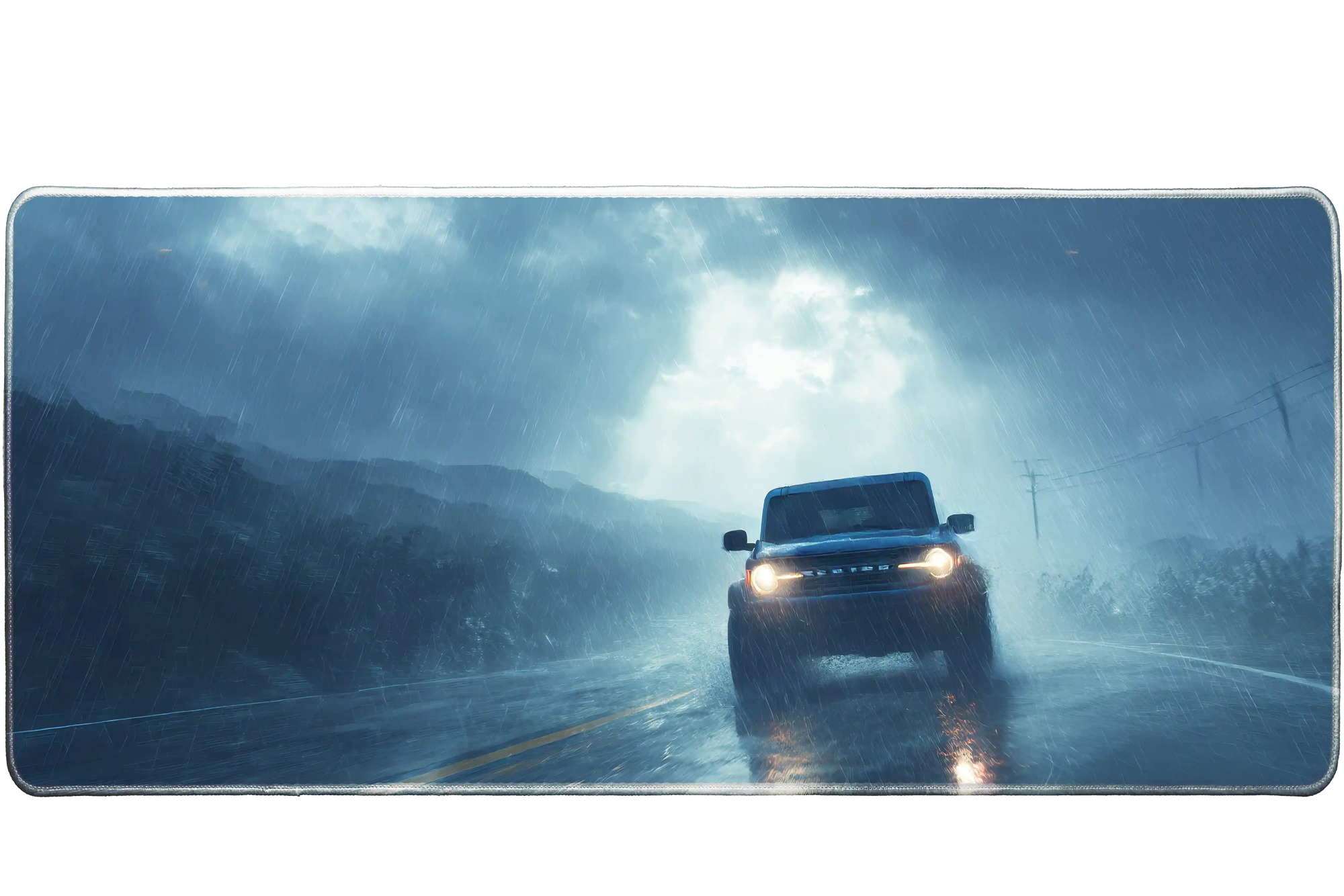 Cars 90x40cm custom desk mat, stitched edge – PrintMyPad