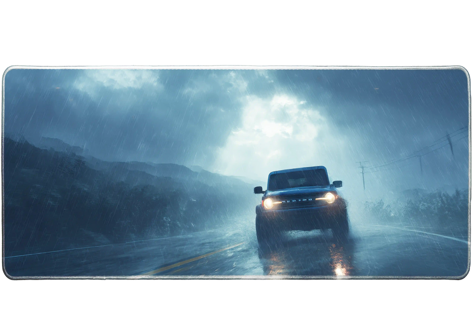 Cars 90x40cm custom desk mat, stitched edge – PrintMyPad