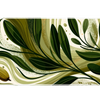 Botanical Olive Leaves desk mat artwork in a wide product view