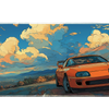 Cars 90x40cm custom desk mat, stitched edge finish – Print My Pad
