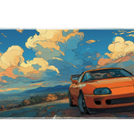 Cars 90x40cm custom desk mat, stitched edge finish – Print My Pad