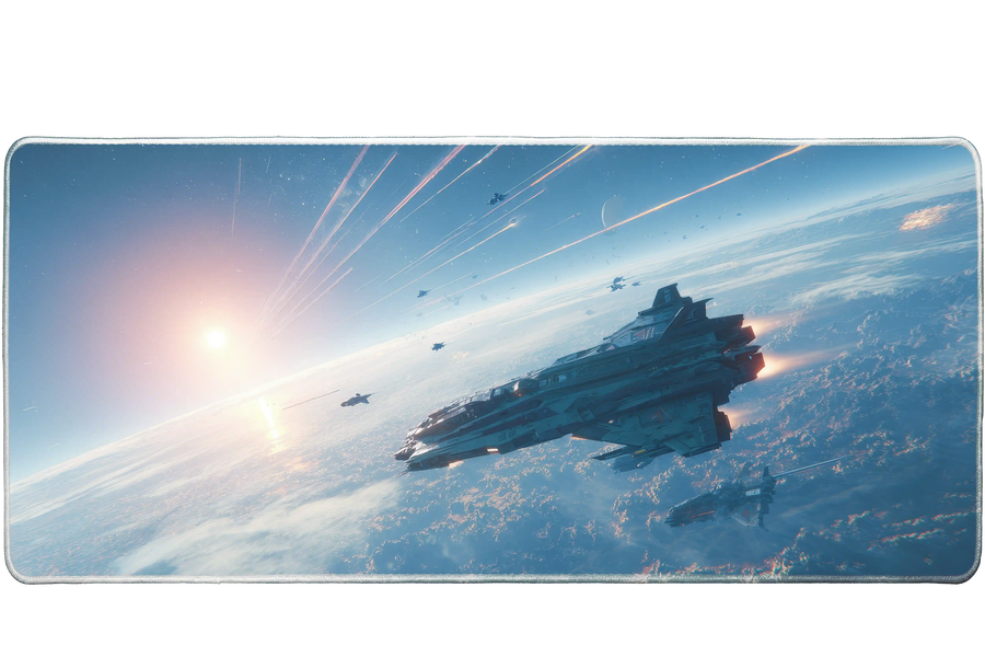 Space 36x16in custom mouse mat, stitched edge – Print My Pad