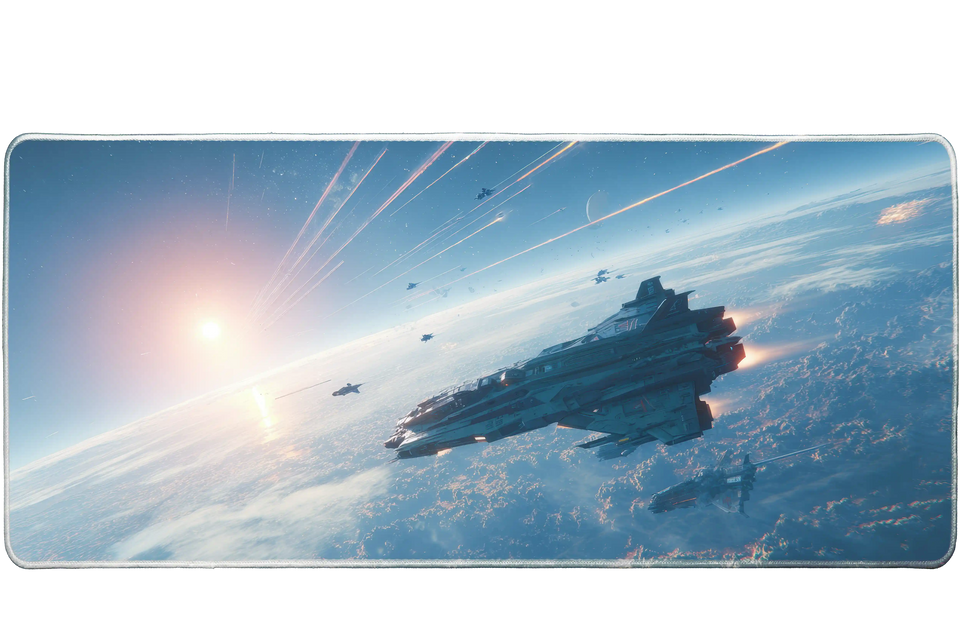 Space 36x16in custom mouse mat, stitched edge – Print My Pad