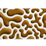 Organic Blob Pattern desk mat artwork in a wide product view