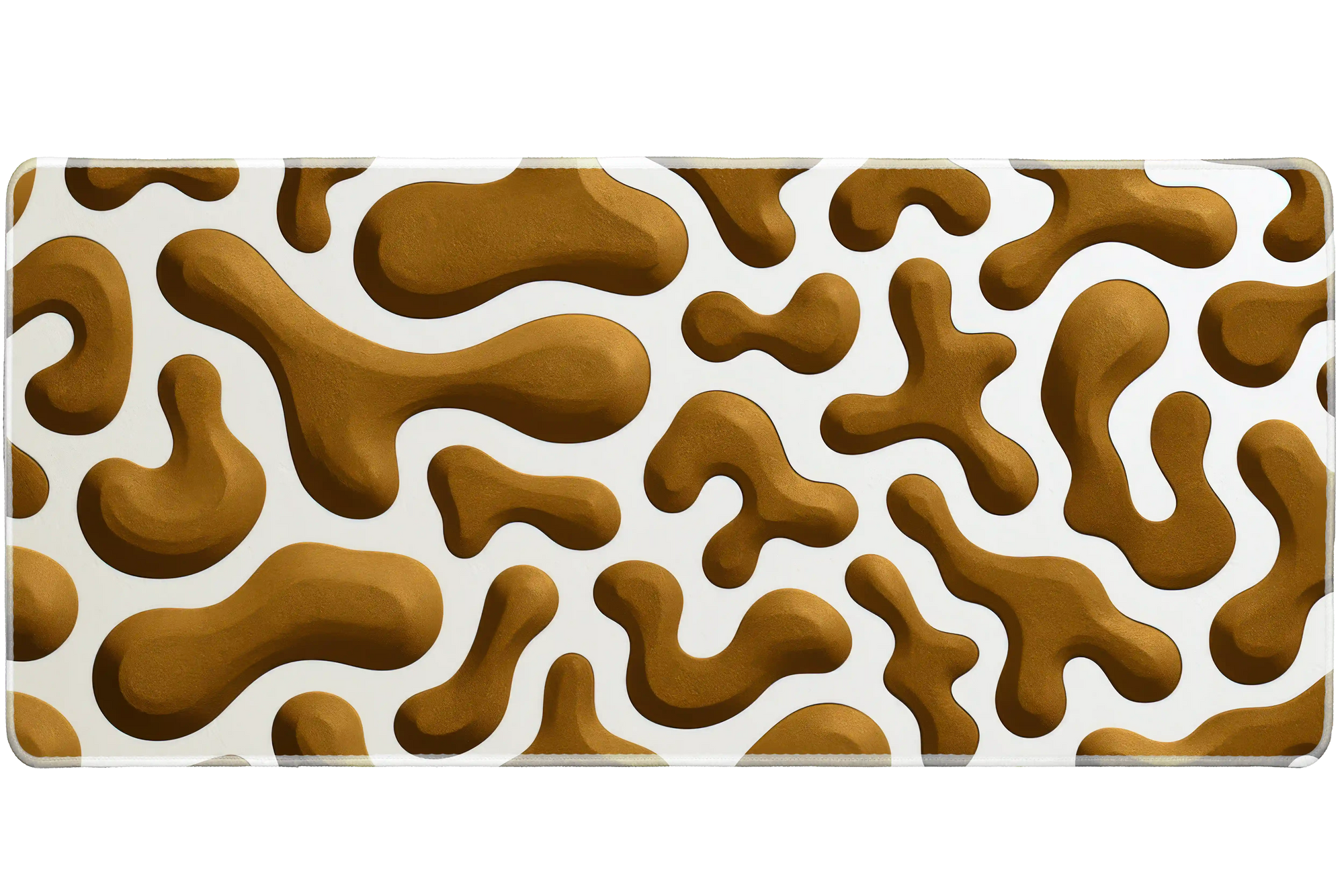 Organic Blob Pattern desk mat artwork in a wide product view