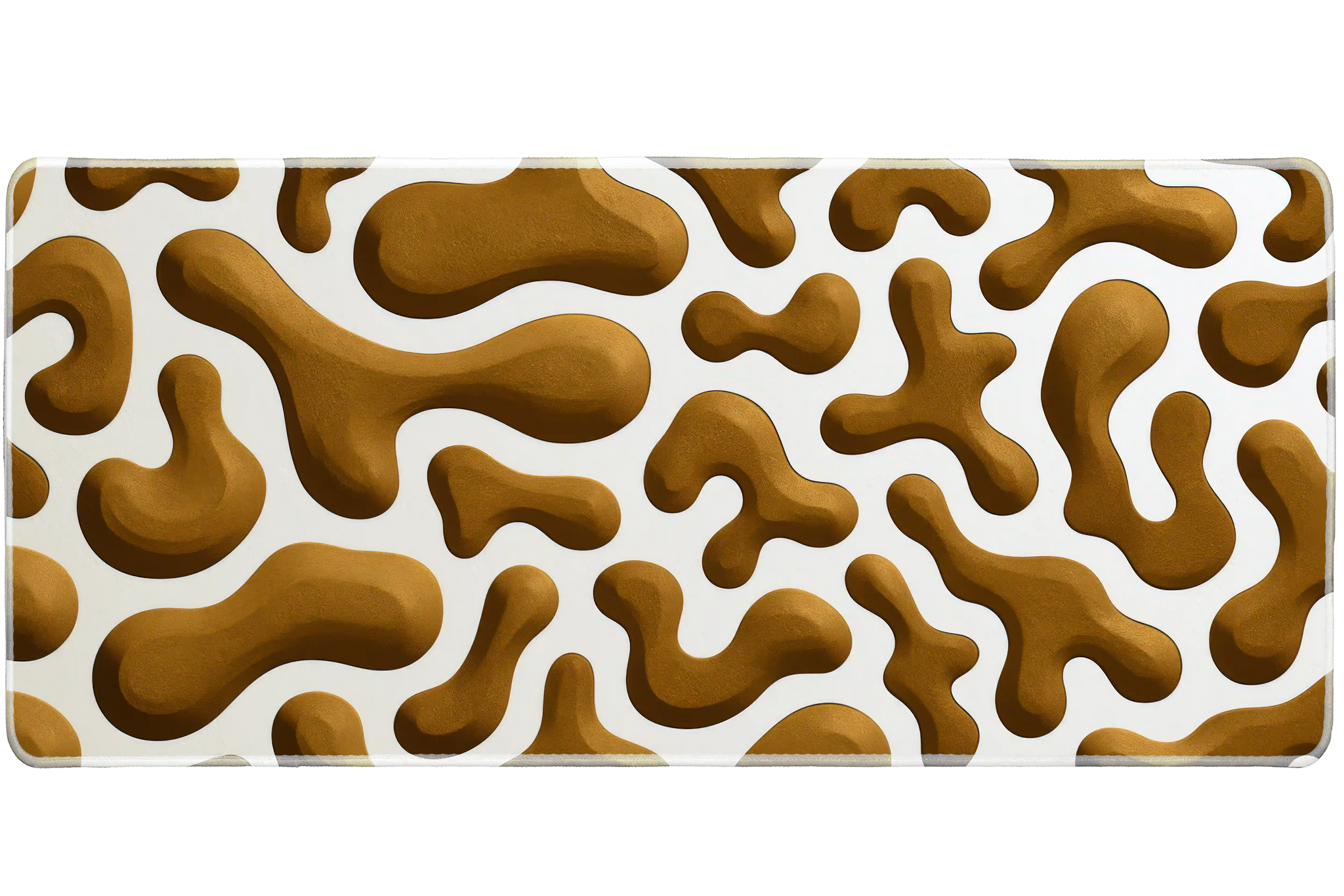 Organic Blob Pattern desk mat artwork in a wide product view