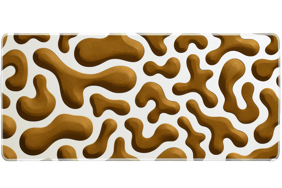 Organic Blob Pattern – Retro Abstract desk mat and mouse pad by PrintMyPad