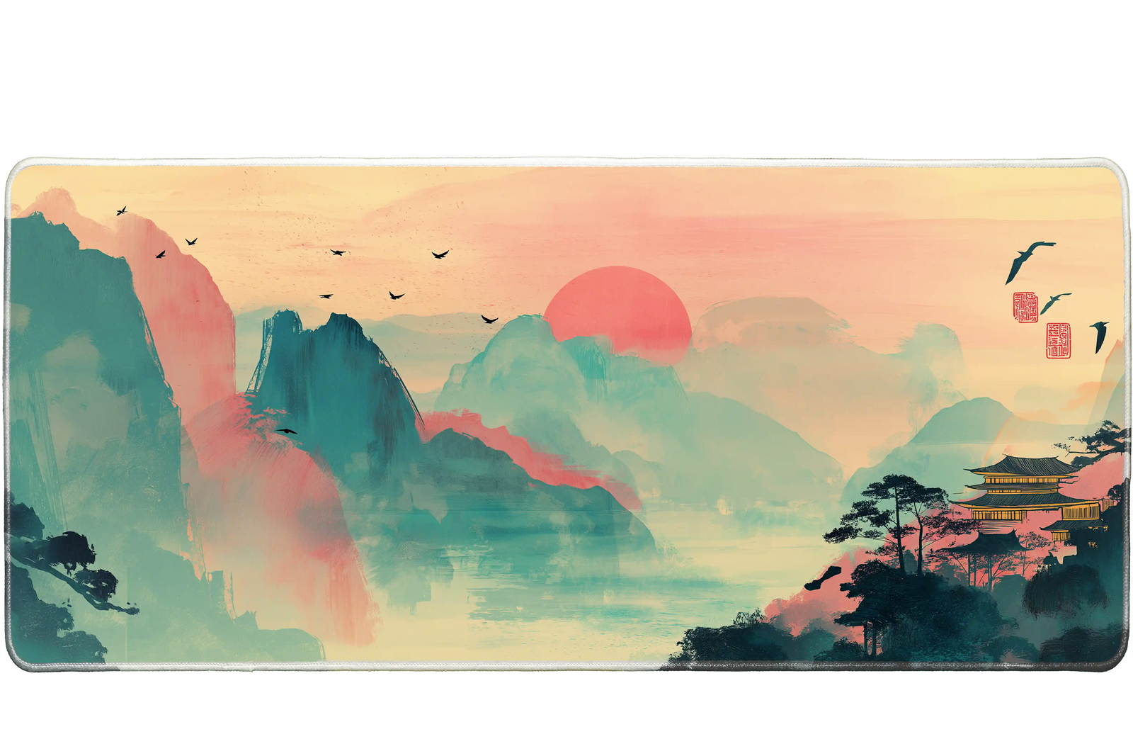 Landscape 900x400mm custom mouse pad, non-slip backing – PrintMyPad