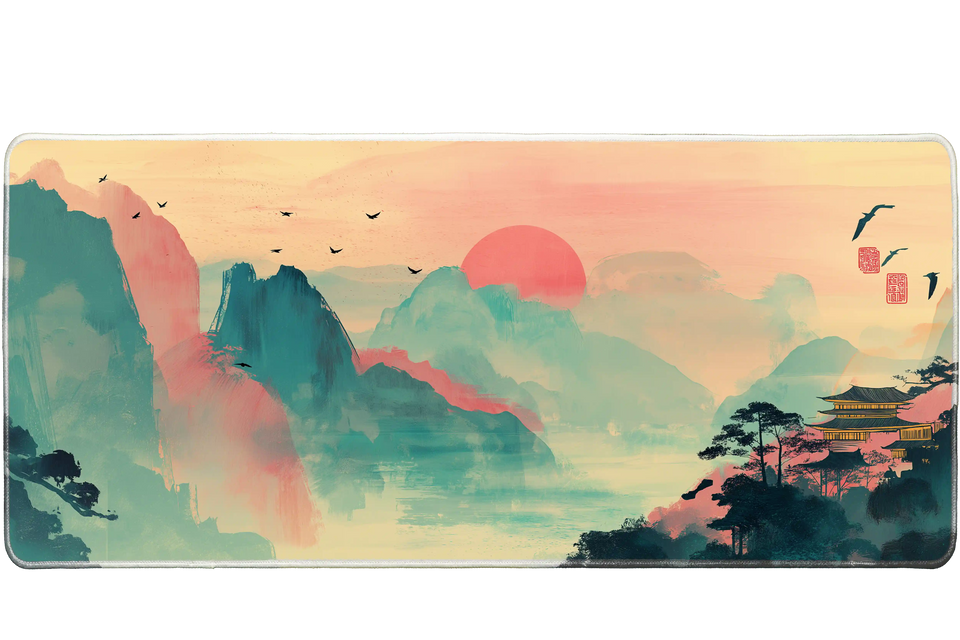 Landscape 900x400mm custom mouse pad, non-slip backing – PrintMyPad