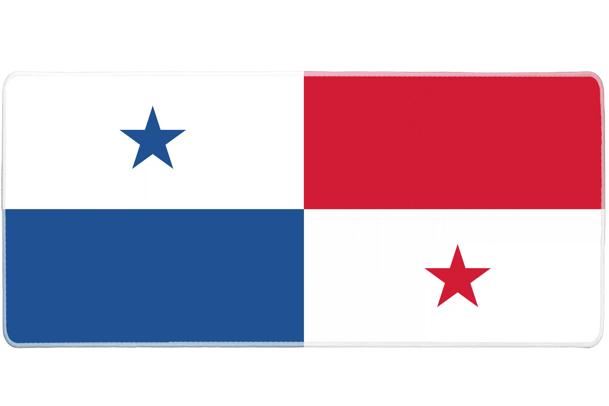 Country 36x16in custom desk mat, stitched edge Panama flag – PrintMyPad