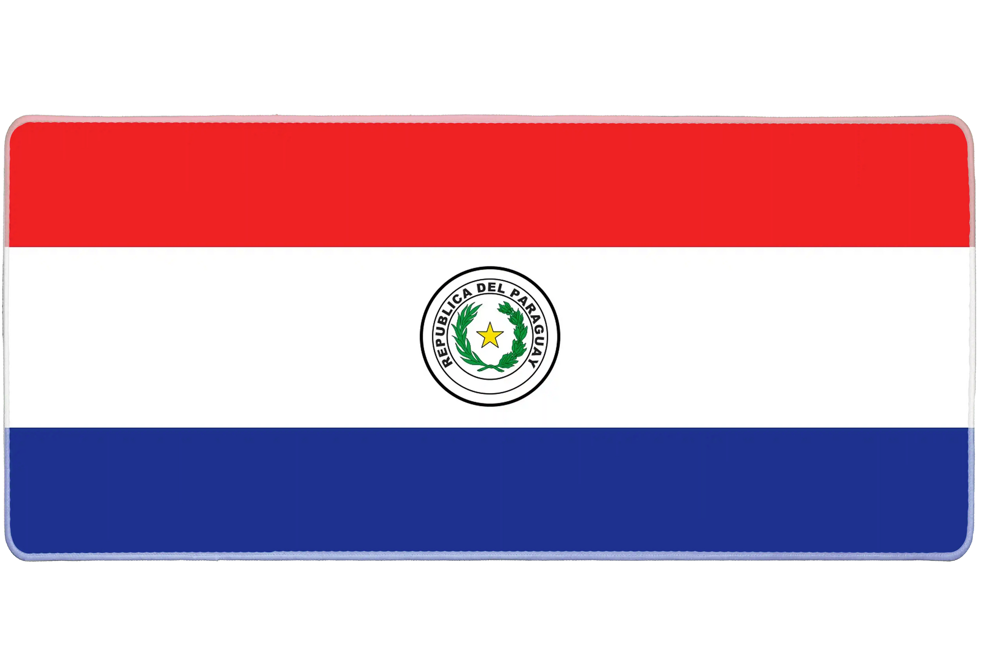 Country 900x400mm custom desk mat, non-slip rubber Paraguay flag – Print My Pad