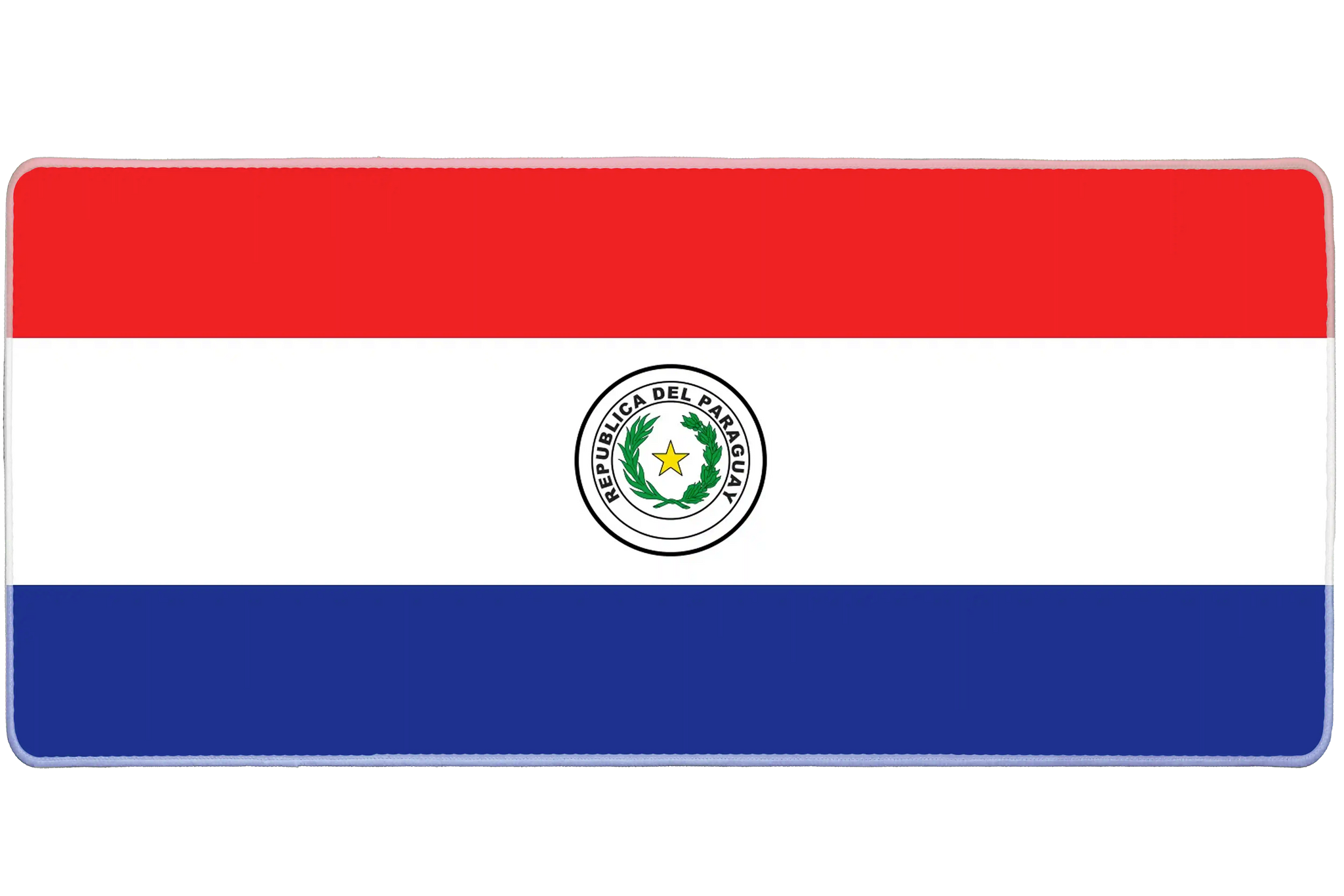 Country 900x400mm custom desk mat, non-slip rubber Paraguay flag – Print My Pad
