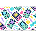 Pastel Handheld Gaming desk mat artwork in a wide product view