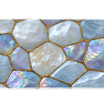 Iridescent Pearl Mosaic desk mat artwork in a wide product view