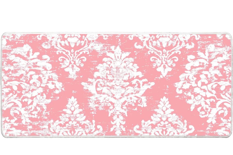 Pattern 36x16in custom desk mat, stitched edge – PrintMyPad