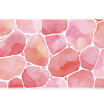 Pink Watercolor Mosaic desk mat artwork in a wide product view