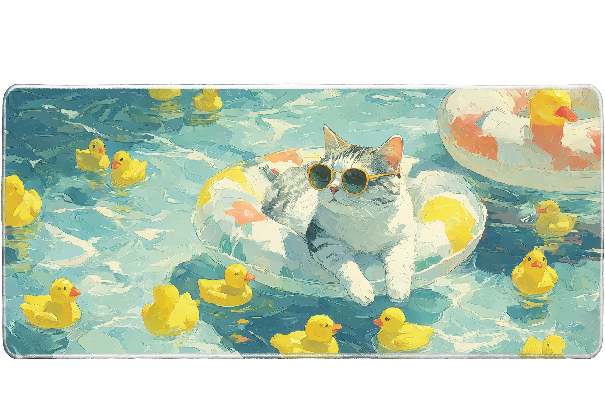 Animals 36x16in custom desk mat, stitched edge – PrintMyPad