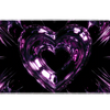 Complete pink and purple chrome heart Y2K artwork printed across a large keyboard and mouse mat
