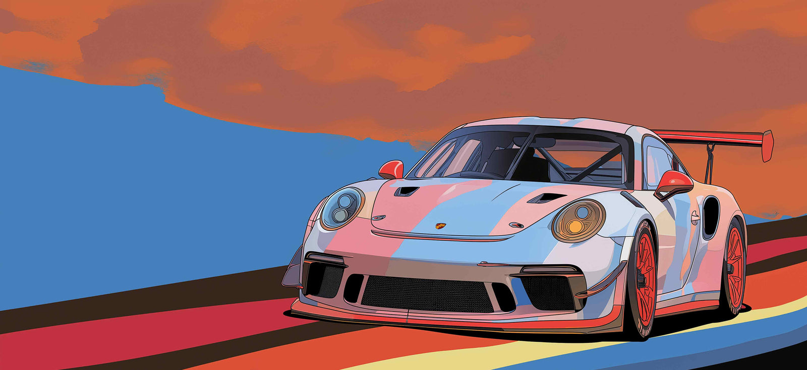Cars 36x16in custom desk mat, stitched edge – PrintMyPad