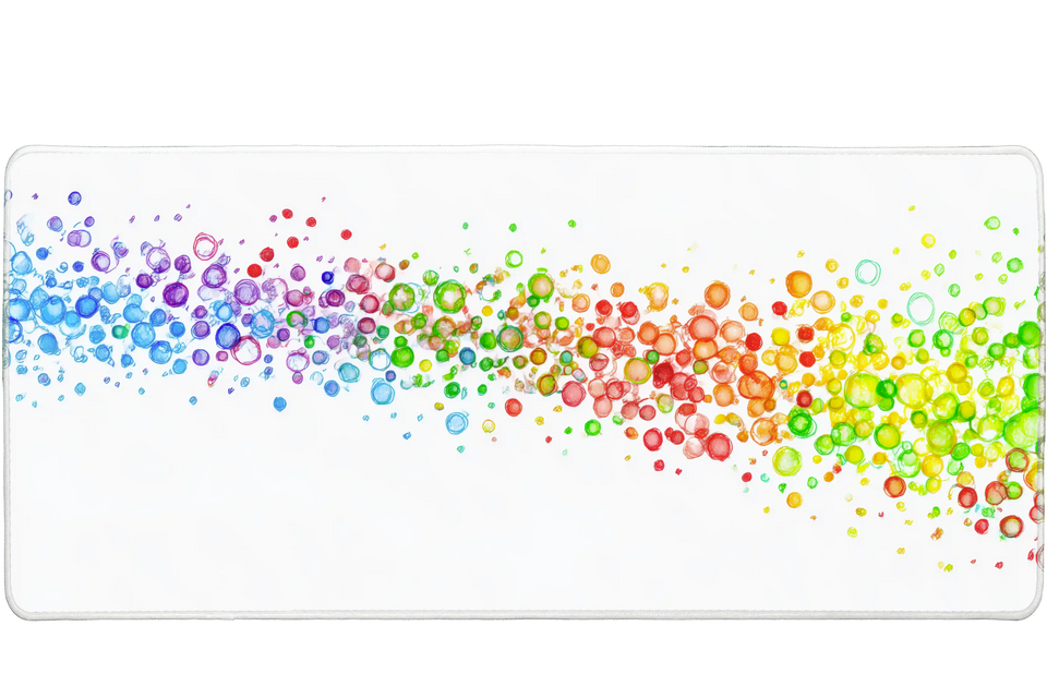Abstract 36x16in custom desk pad, stitched edge – Print My Pad