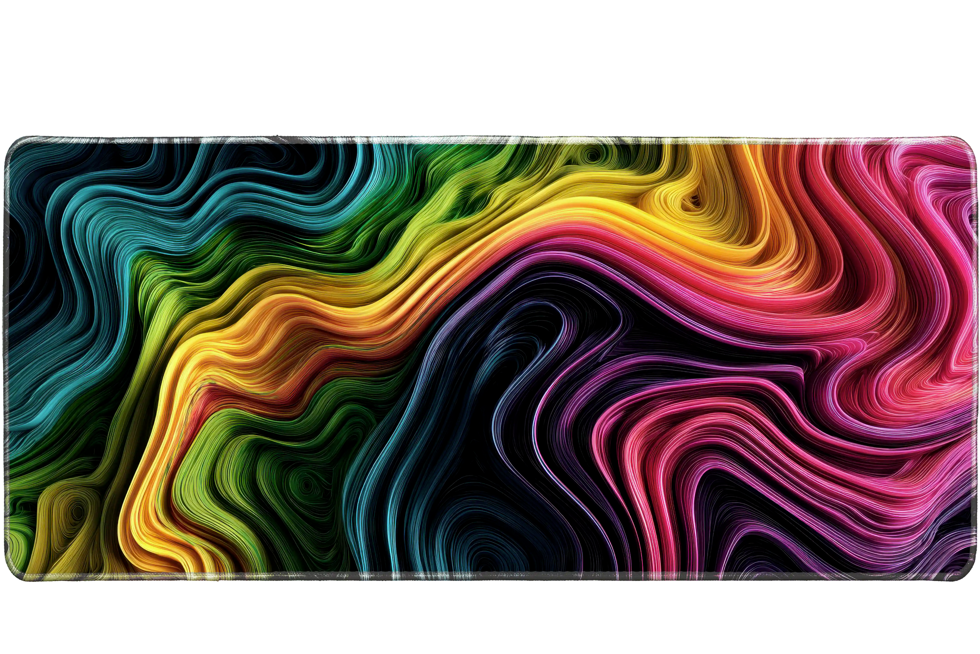 Abstract 900x400mm custom desk mat, stitched edge – Print My Pad