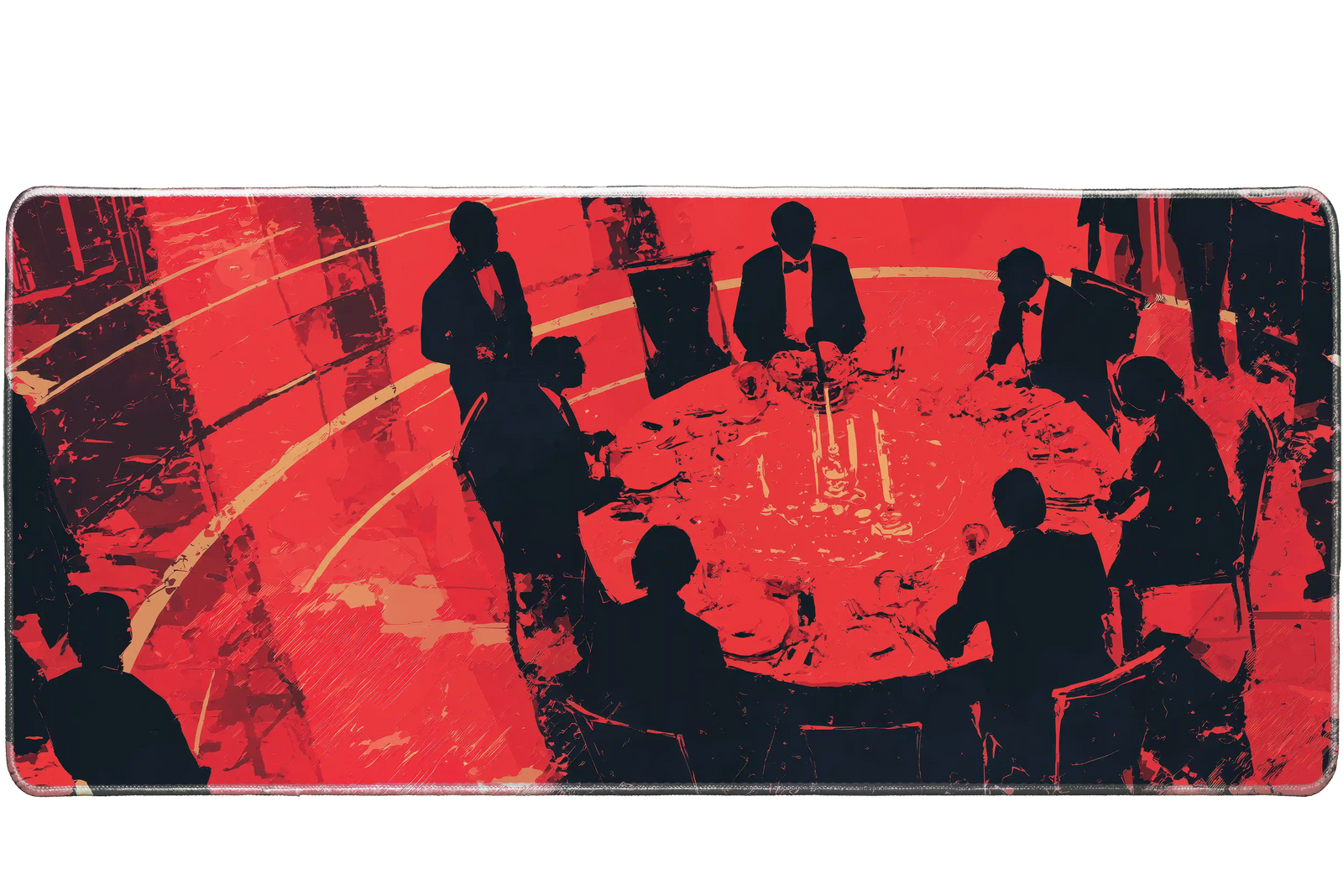 Abstract 90x40cm custom desk mat, non-slip rubber base – Print My Pad