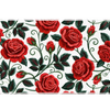 Red Rose Embroidery desk mat artwork in a wide product view