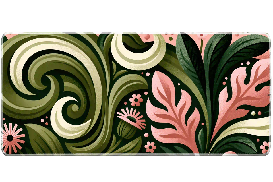 Pattern 36x16in custom desk mat, non-slip rubber – Print My Pad