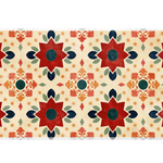 Retro Floral Tile desk mat artwork in a wide product view