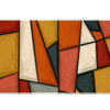 Retro Geometric Desk Mat | Abstract Pattern Mouse Pad artwork on an extended desk mat with warm retro geometric pattern
