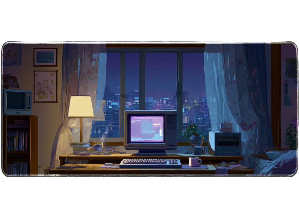 Aesthetic 36x16in custom desk pad, stitched edge – PrintMyPad