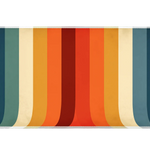 Retro Striped Abstract desk mat artwork in a wide product view