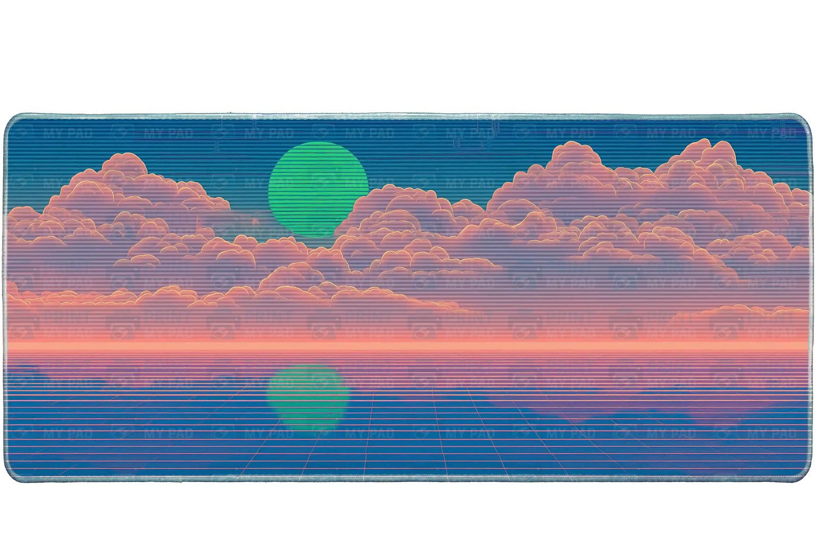 Aesthetic 90x40cm custom desk pad, stitched edge finish – PrintMyPad