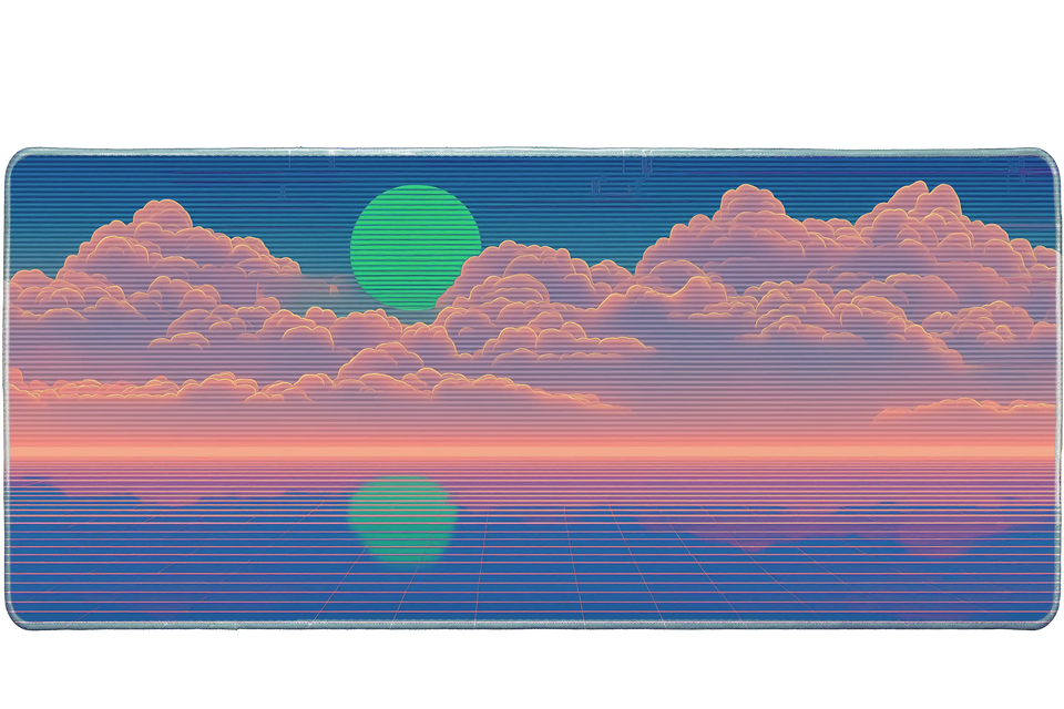 Aesthetic 36x16in custom mouse mat, stitched edge – PrintMyPad