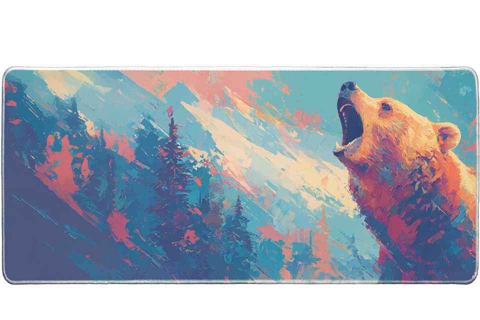 Animals 90x40cm custom mouse pad, stitched edge – Print My Pad