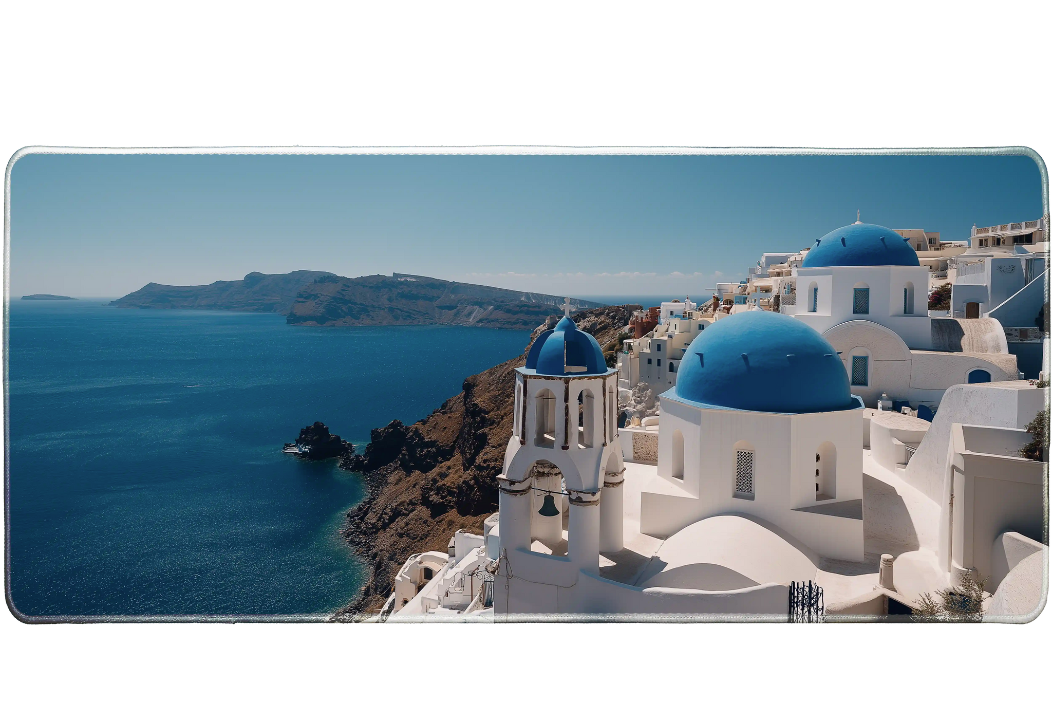 Landscape 36x16in custom deskpad, stitched edge – Print My Pad