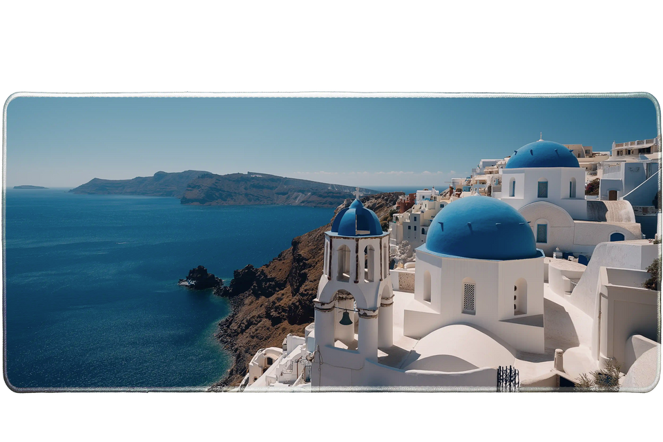 Landscape 36x16in custom deskpad, stitched edge – Print My Pad