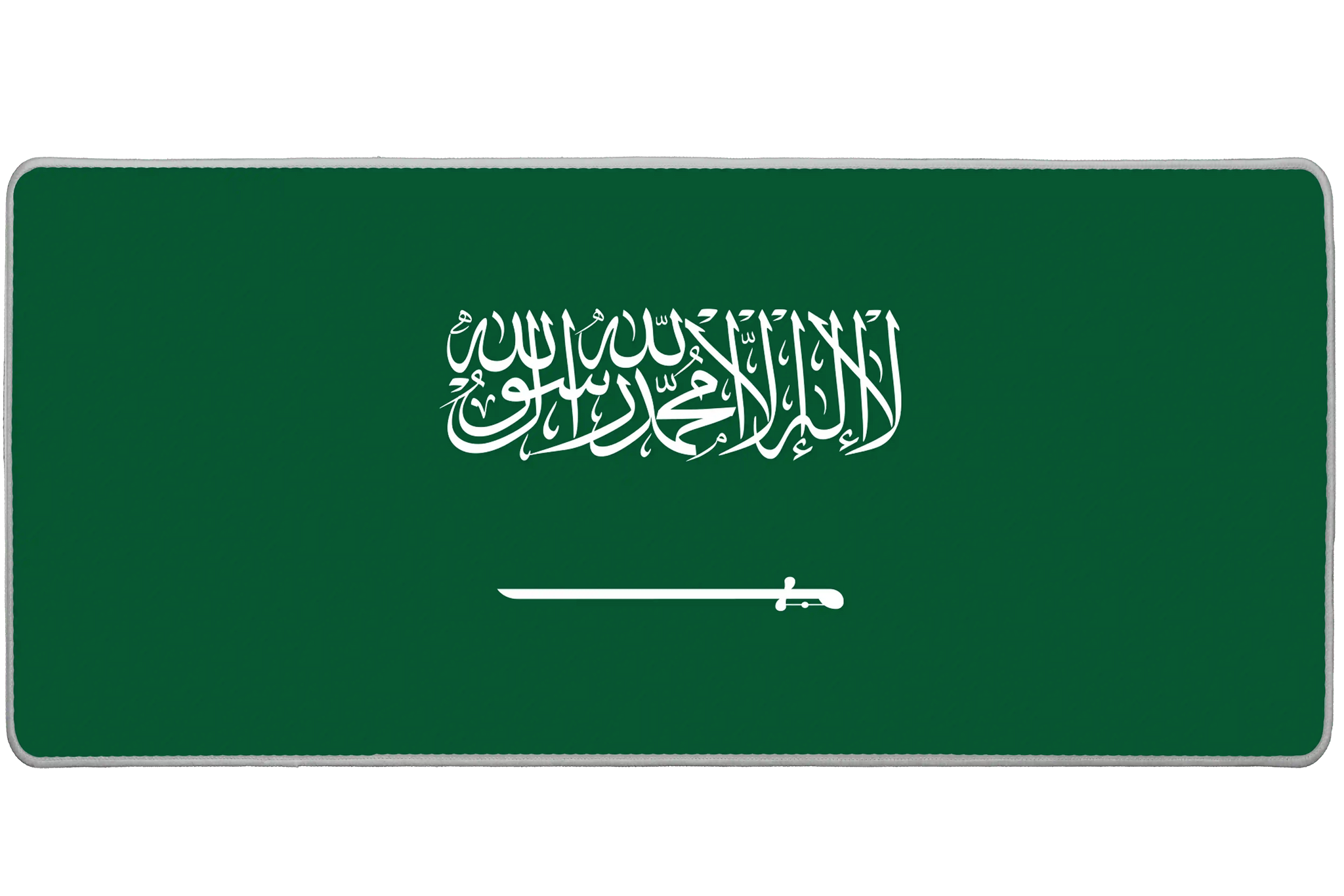 Country 36x16in Saudi Arabia custom desk mat, stitched edge – PrintMyPad