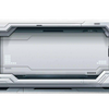 White sci-fi futuristic tech panel artwork on an extended desk mat for a full keyboard and mouse layout