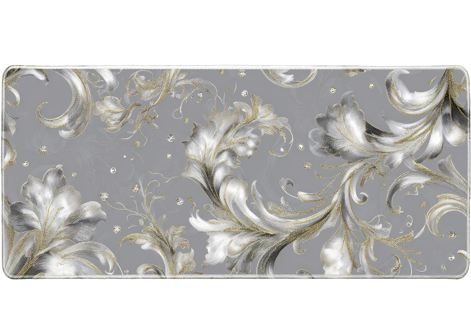 Pattern 36x16in custom desk mat, stitched edges – Print My Pad