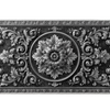 Silver Ornate Floral Baroque Pattern desk mat with baroque-inspired scrollwork, embossed-style flower