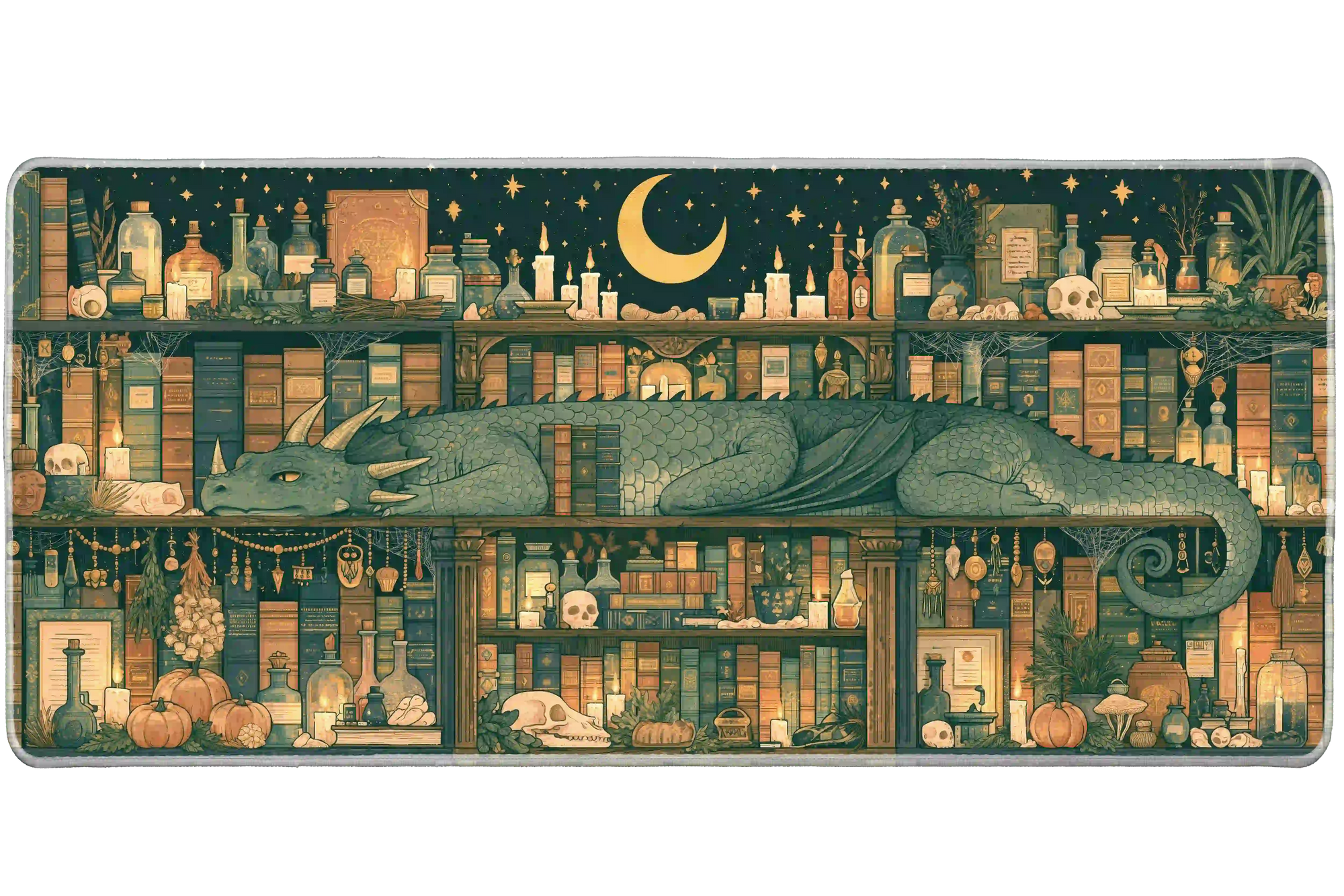 Fantasy 36x16in custom desk mat, non-slip rubber – Print My Pad