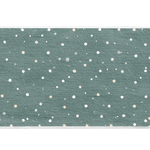 Minimal Snow Dot Desk Mat | Green Abstract Mouse Pad artwork on an extended desk mat with minimal green snow dot pattern