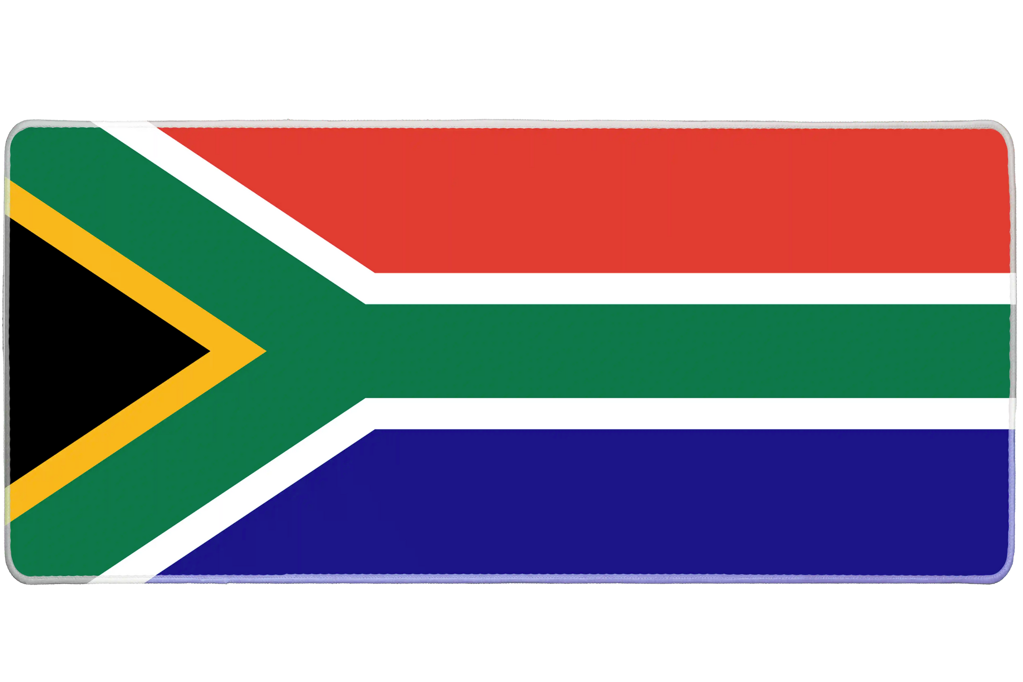 Country 36x16in custom mouse pad, stitched edge South Africa flag – PrintMyPad