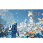 Space 36x16in custom desk mat, stitched edge – Print My Pad