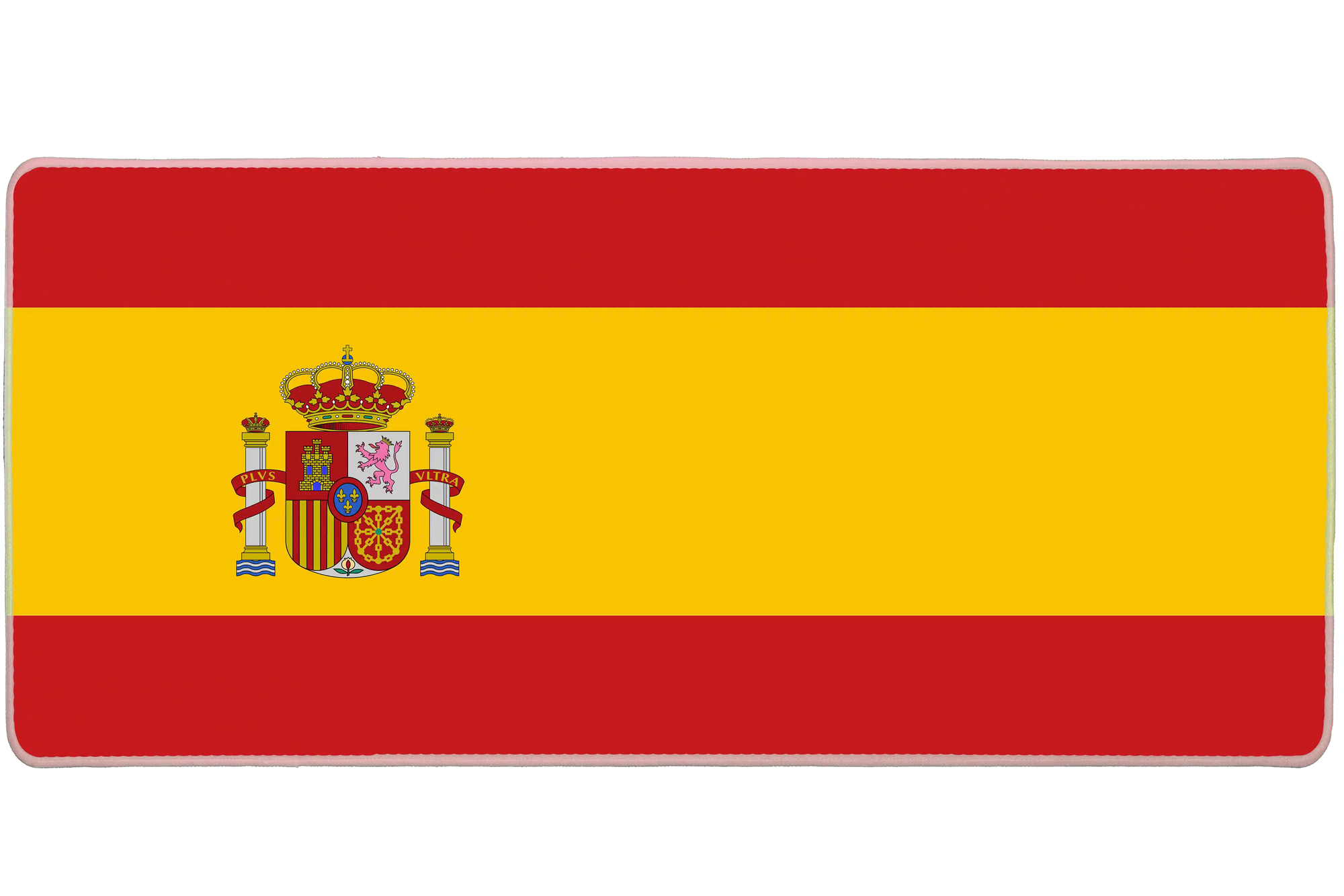 Country 36x16in custom mouse mat, stitched edge Spain flag – PrintMyPad