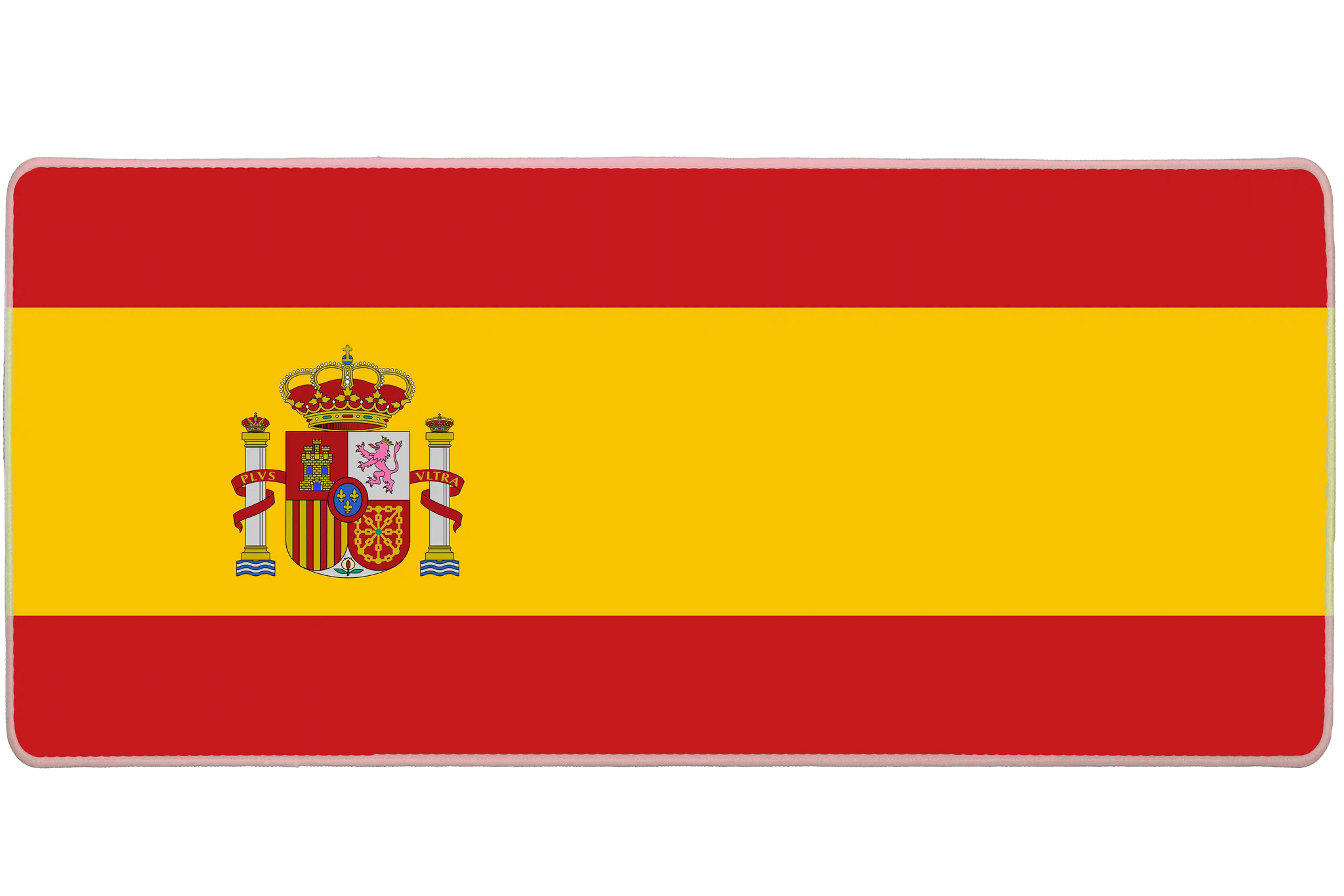Country 36x16in custom mouse mat, stitched edge Spain flag – PrintMyPad